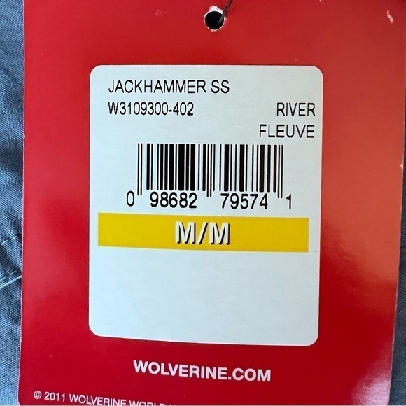 NWT Wolverine men’s size medium 100% cotton button down shirt - Picture 6 of 6